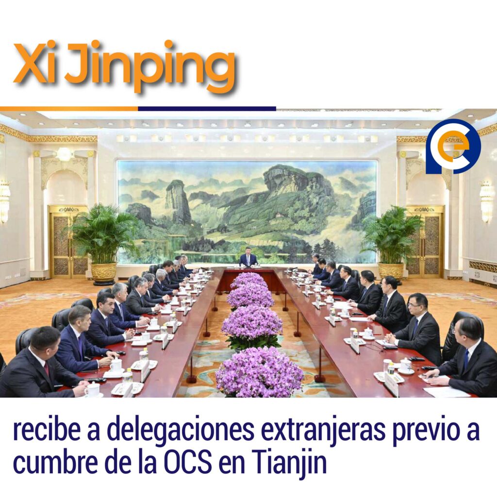 Xi Jinping recibe a delegaciones extranjeras previo a cumbre de la OCS en Tianjin