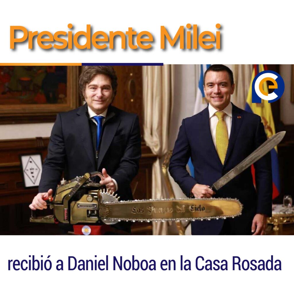 Presidente Milei recibió a Daniel Noboa en la Casa Rosada