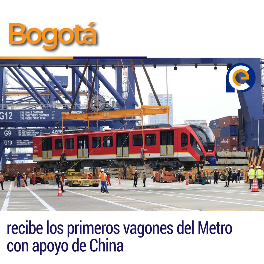 Bogotá recibe los primeros vagones del Metro con apoyo de China