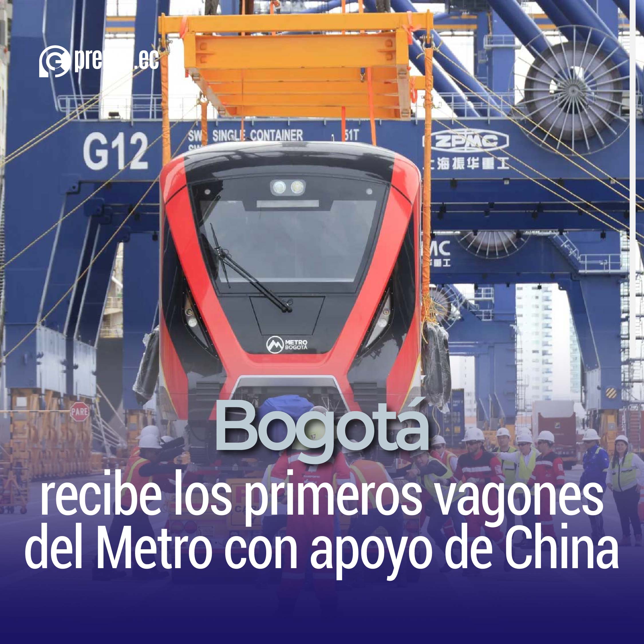 Bogotá recibe los primeros vagones del Metro con apoyo de China