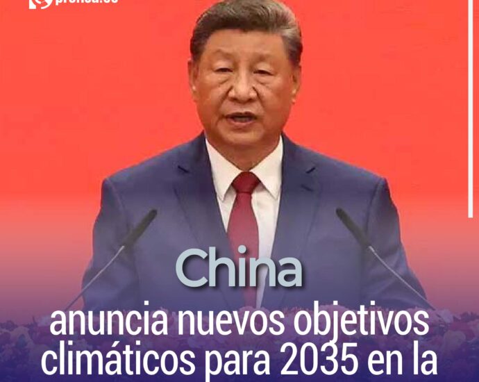 China anuncia nuevos objetivos climáticos para 2035 en la ONU