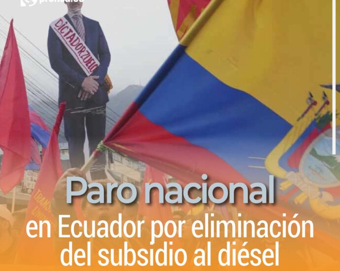Paro nacional en Ecuador por eliminación del subsidio al diésel