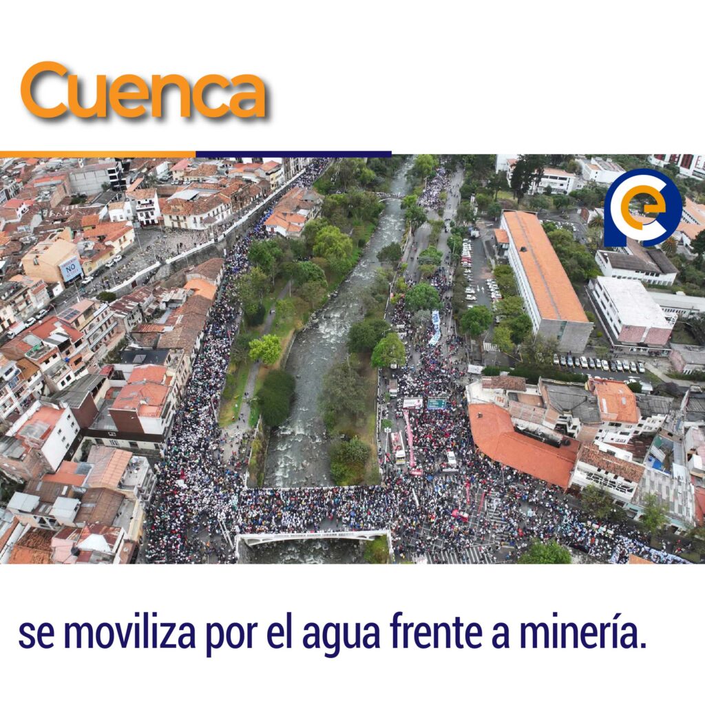 Habitantes de Azuay rechazan la explotación en Quimsacocha para proteger fuentes hídricas.