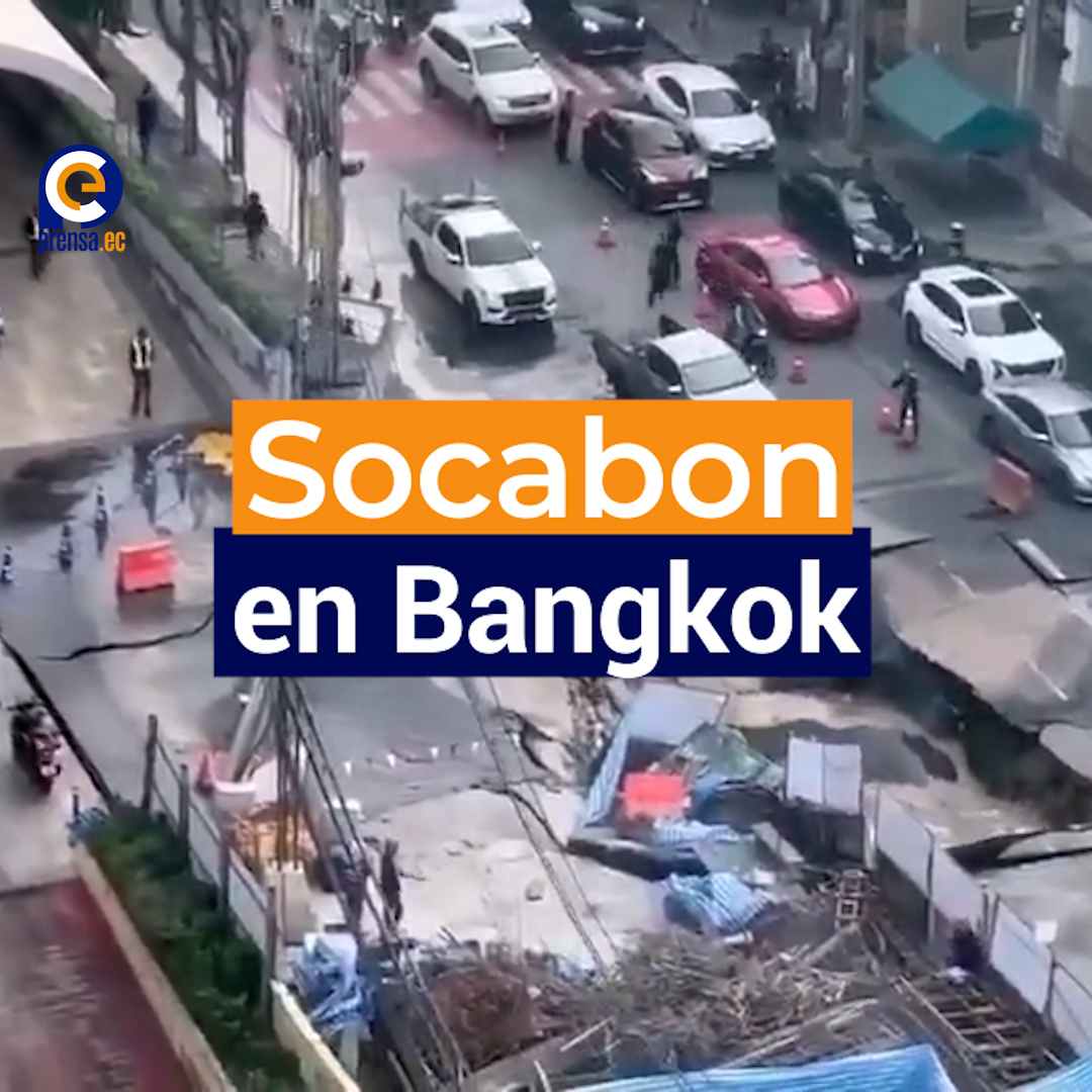 Socavón en pleno centro de Bangkok: evacúan hospital y viviendas