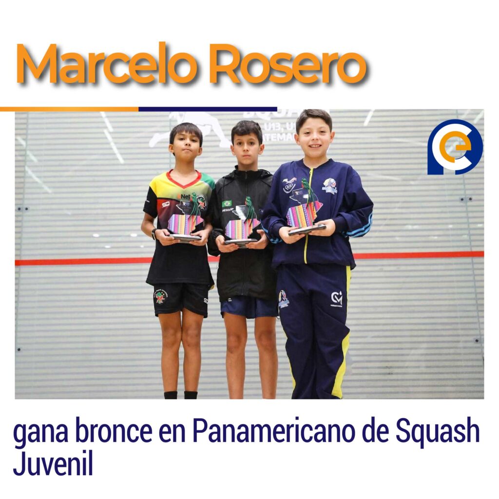 Marcelo Rosero gana bronce en Panamericano de Squash Juvenil