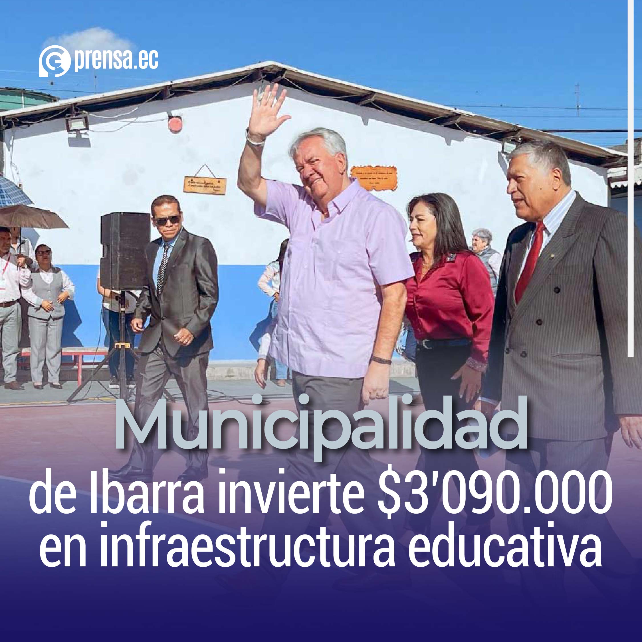 Municipalidad de Ibarra invierte $3’090.000 en infraestructura educativa
