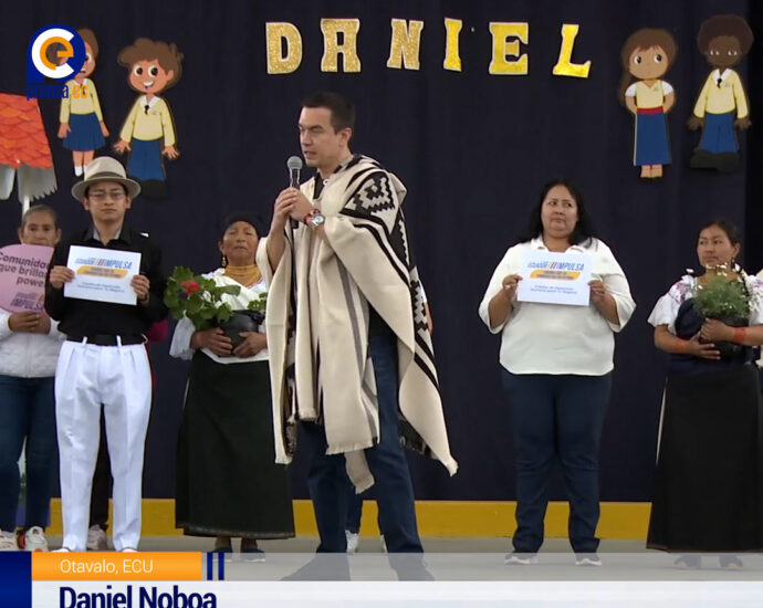 Noboa en Otavalo: “No son protestas, son ataques para desestabilizar”