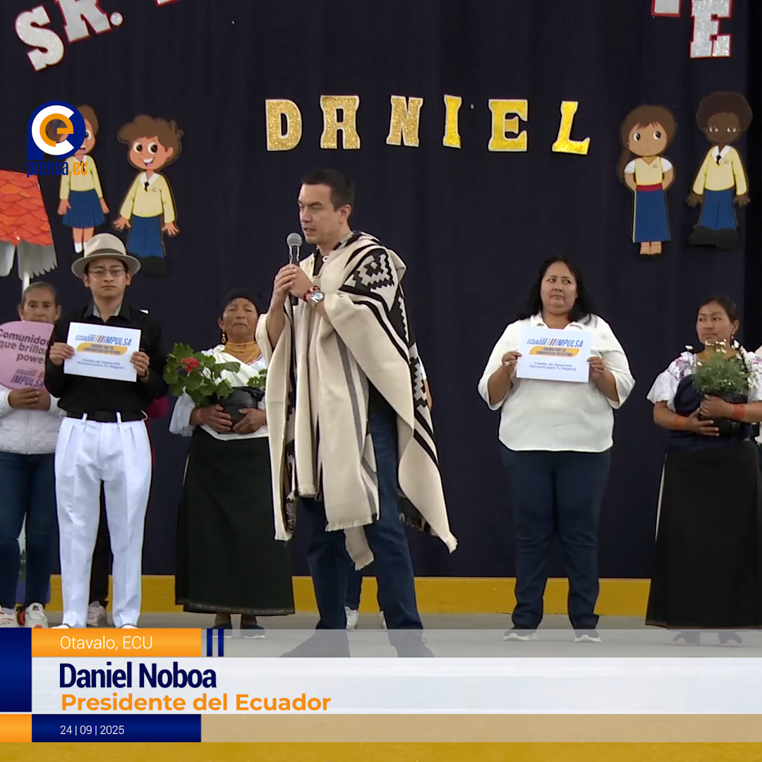 Noboa en Otavalo: “No son protestas, son ataques para desestabilizar”