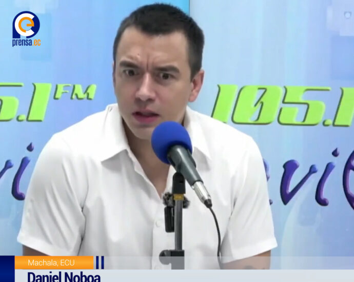 Noboa en El Oro: “El dinero del contrabando ahora va a la gente”