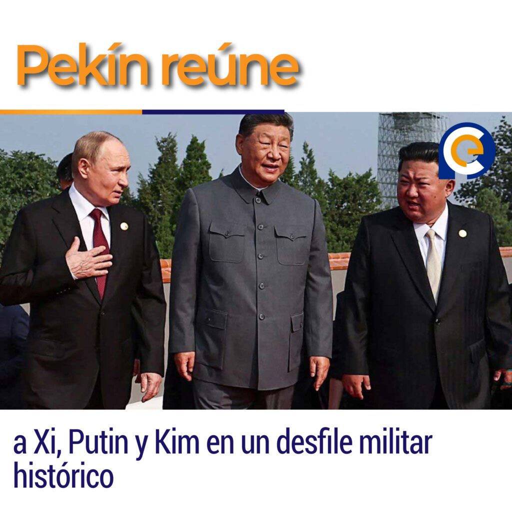 Pekín reúne a Xi, Putin y Kim en un desfile militar histórico