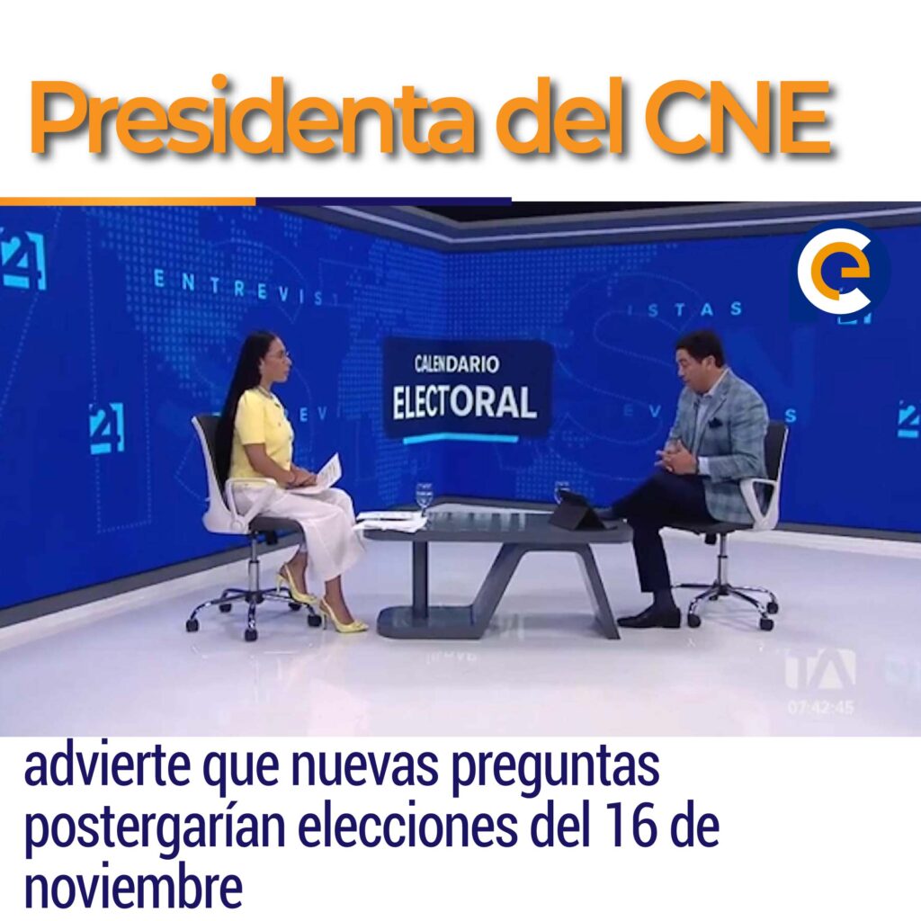 Presidenta del CNE advierte que nuevas preguntas postergarían elecciones del 16 de noviembre