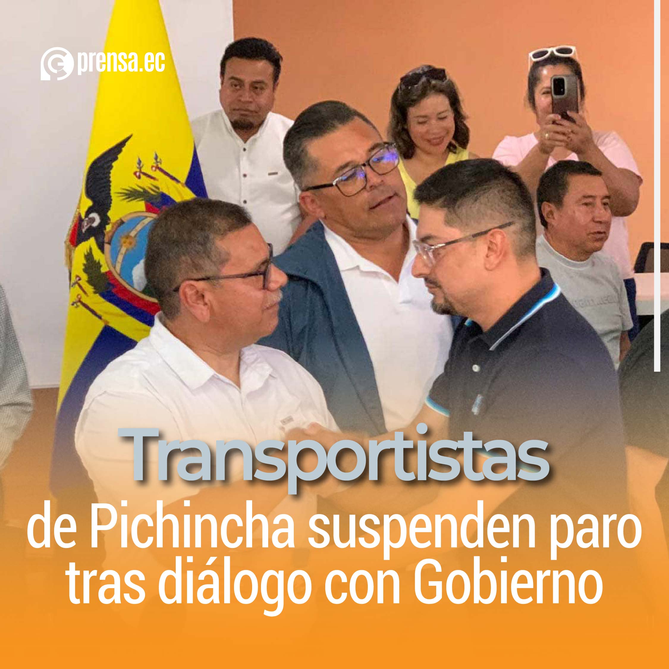 Transportistas de Pichincha suspenden paro tras diálogo con Gobierno