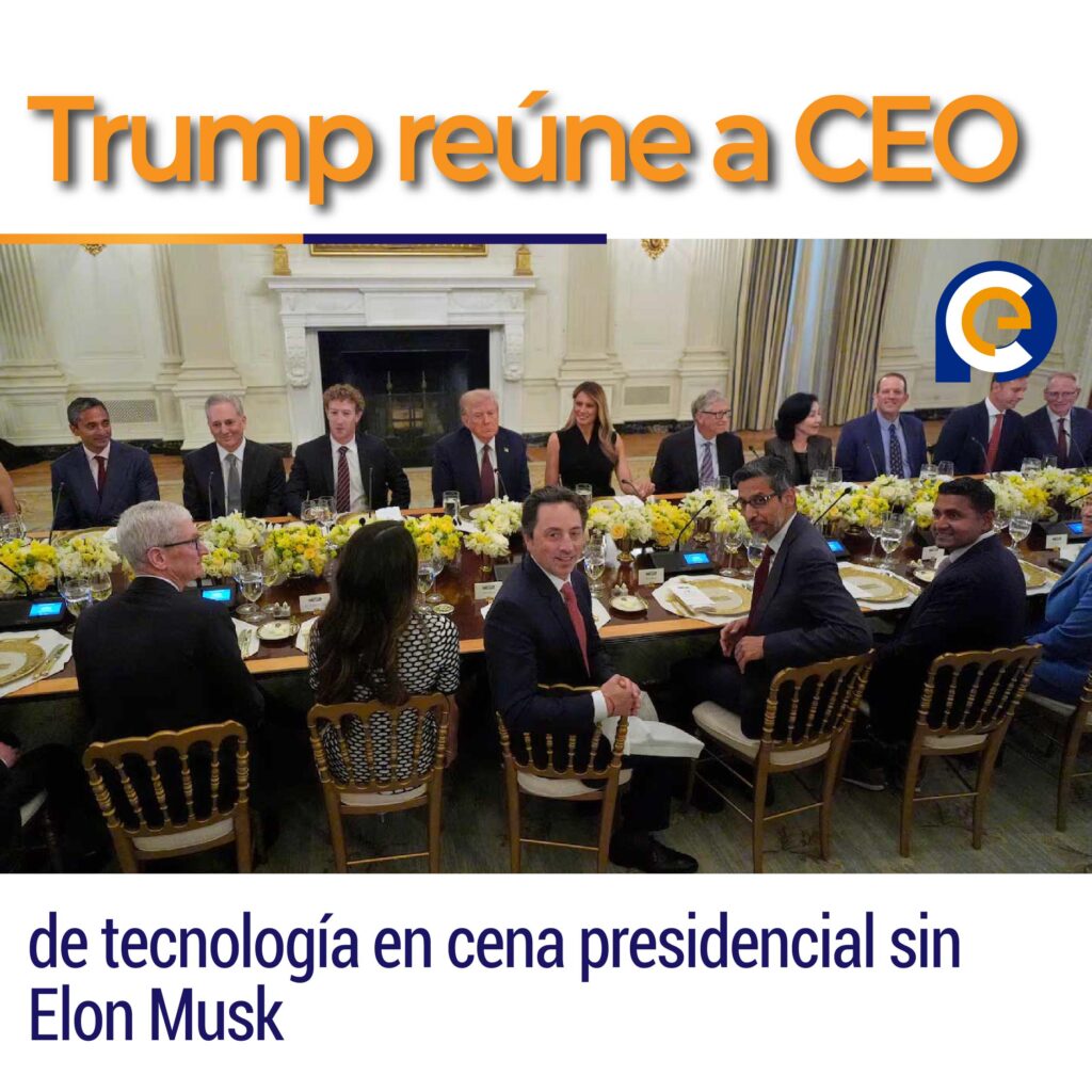 Trump reúne a CEO de tecnología en cena presidencial sin Elon Musk