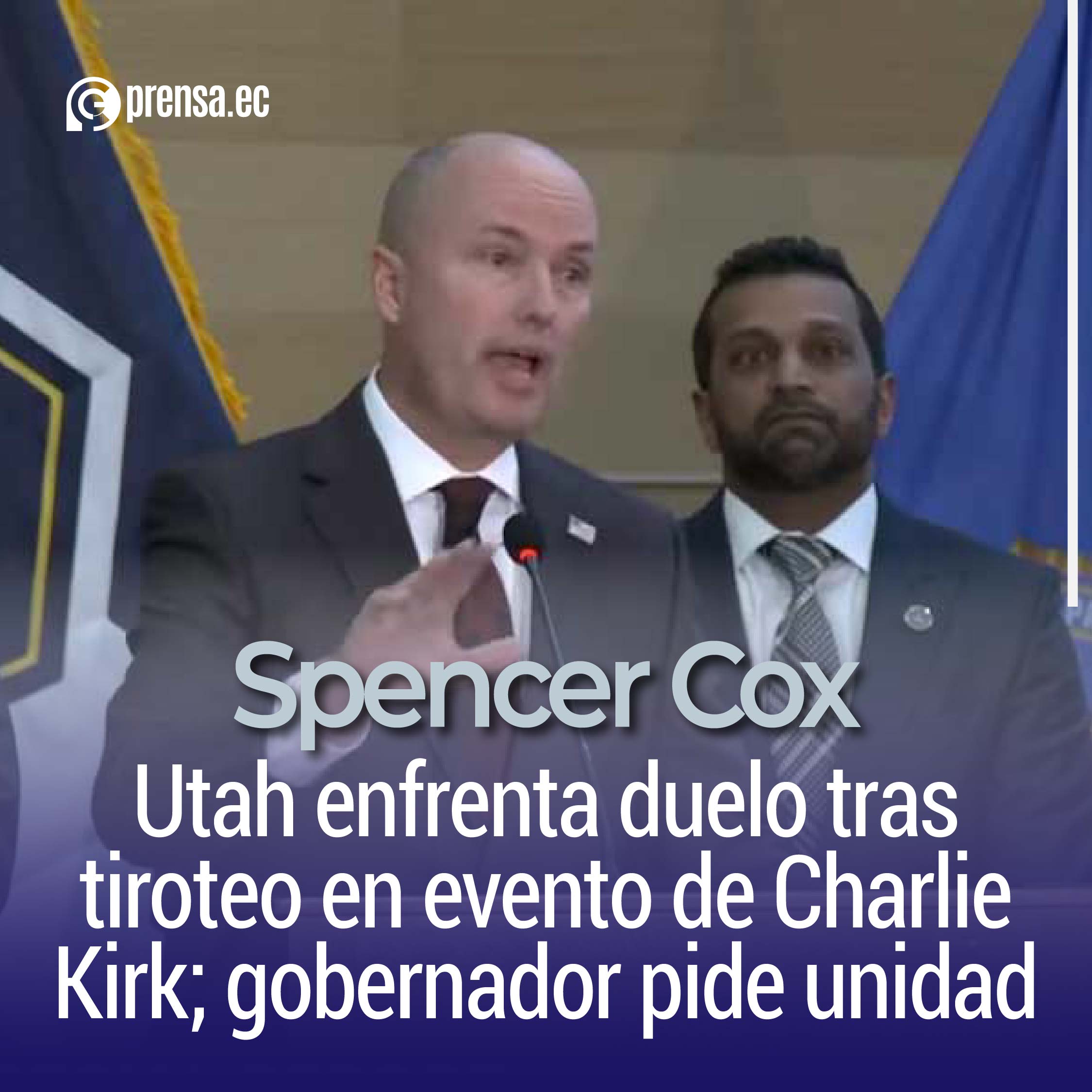 Utah enfrenta duelo tras tiroteo en evento de Charlie Kirk; gobernador pide unidad
