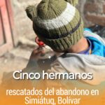 Cinco hermanos rescatados del abandono en Simiátug, Bolívar