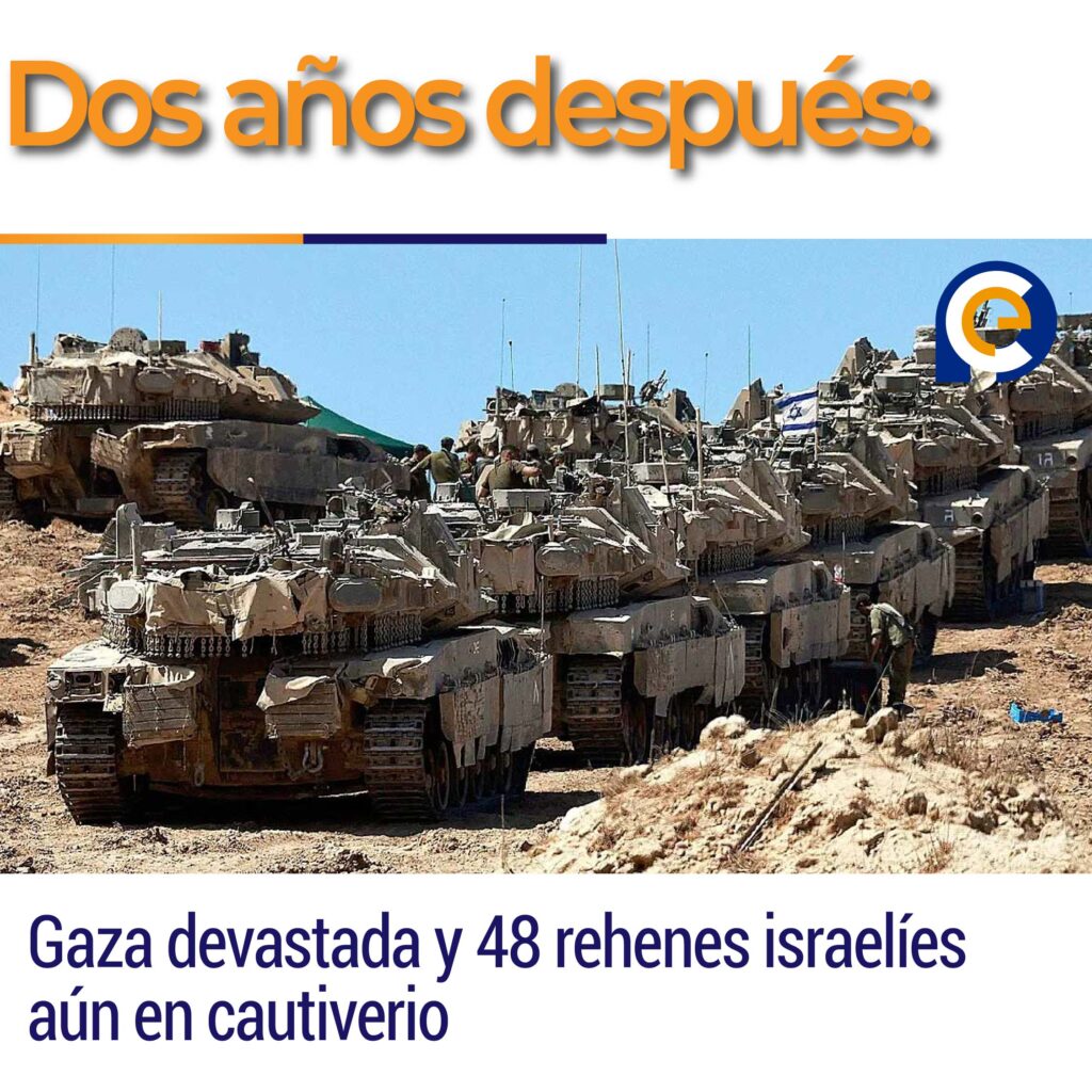Dos años después: Gaza devastada y 48 rehenes israelíes aún en cautiverio