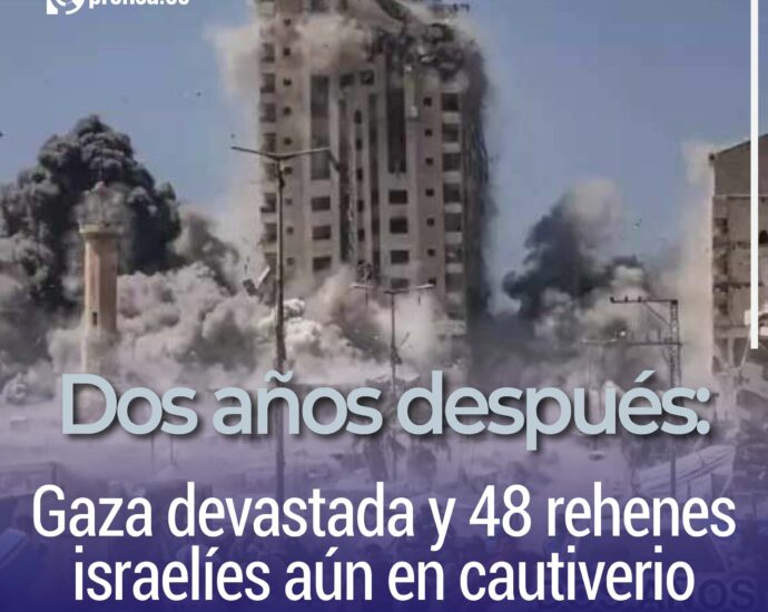 Dos años después: Gaza devastada y 48 rehenes israelíes aún en cautiverio