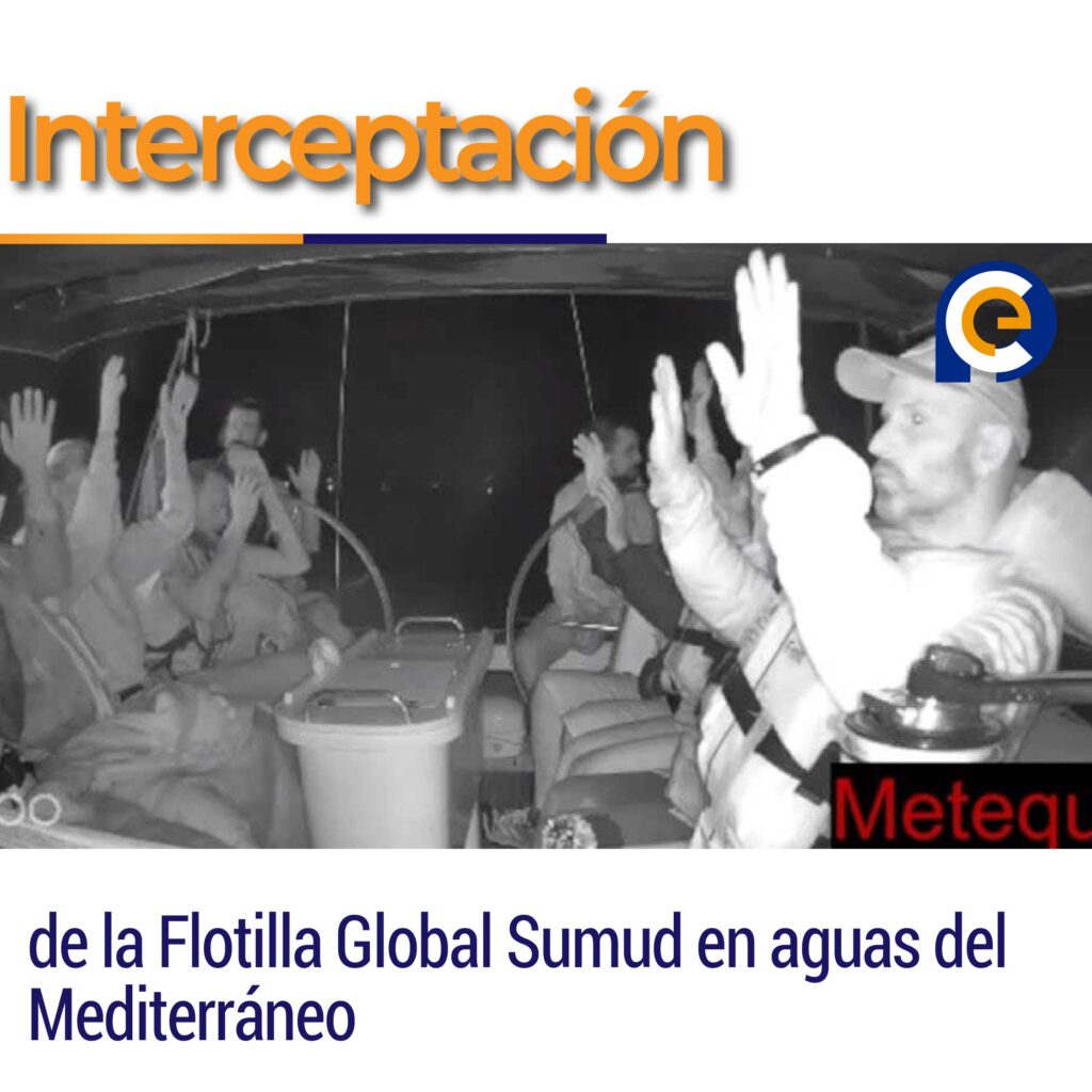Interceptación de la Flotilla Global Sumud en aguas del Mediterráneo