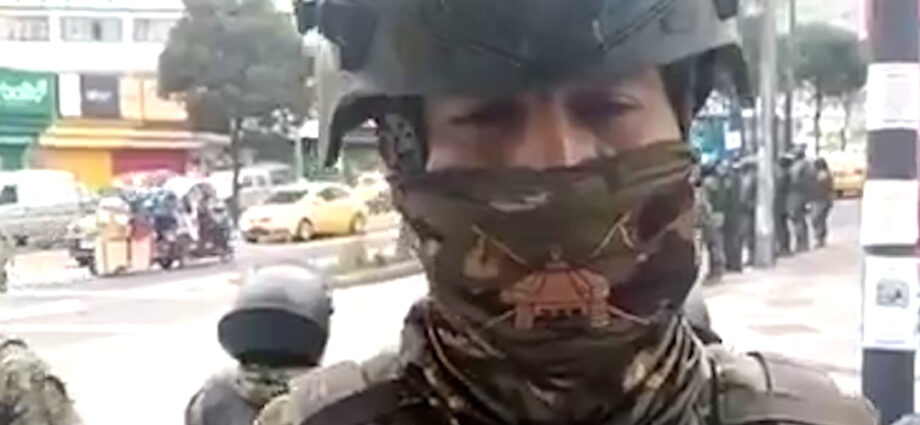 Militares en Quito prohíben concentraciones masivas antes de marcha