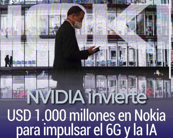 NVIDIA invierte USD 1.000 millones en Nokia para impulsar el 6G y la IA