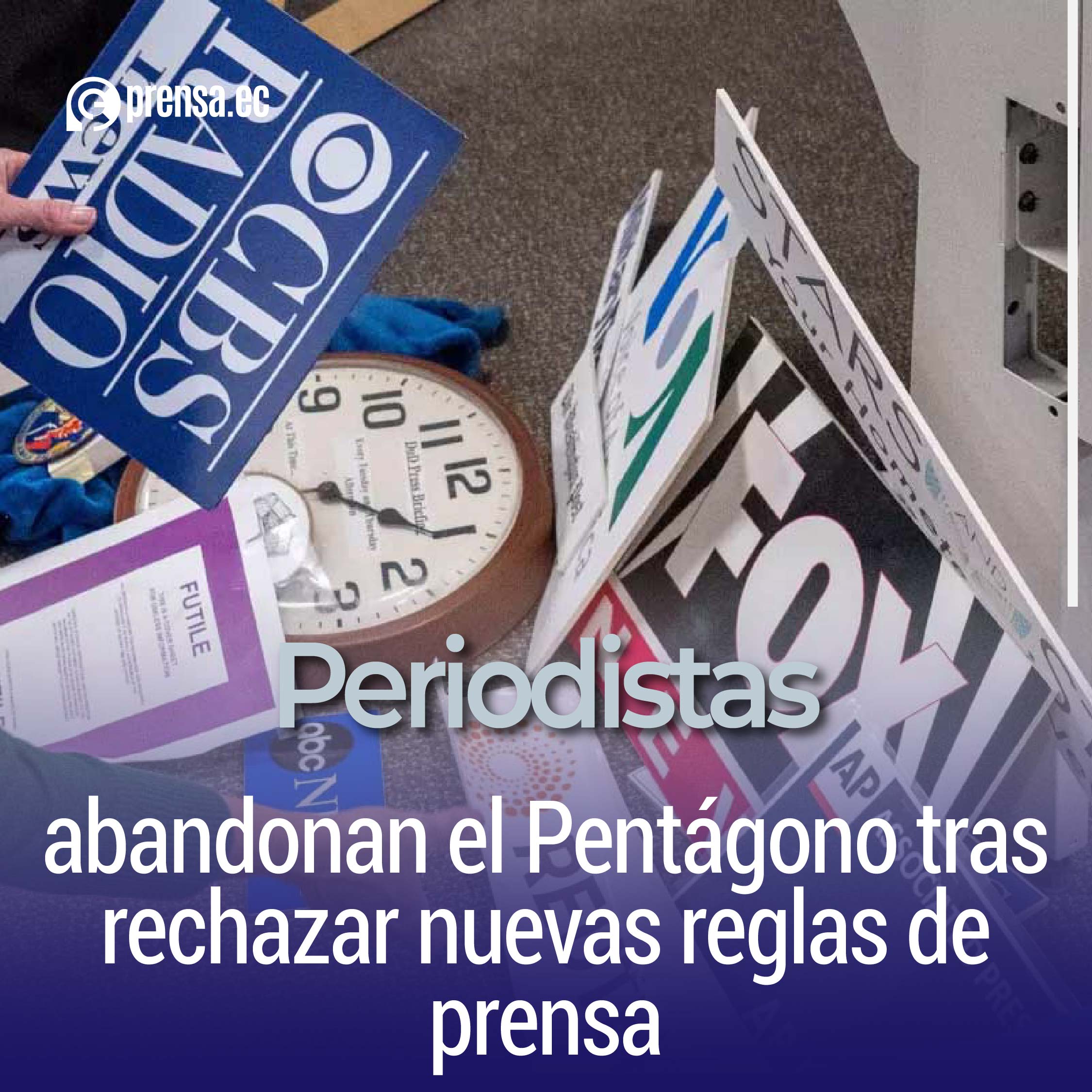 Periodistas abandonan el Pentágono tras rechazar nuevas reglas de prensa