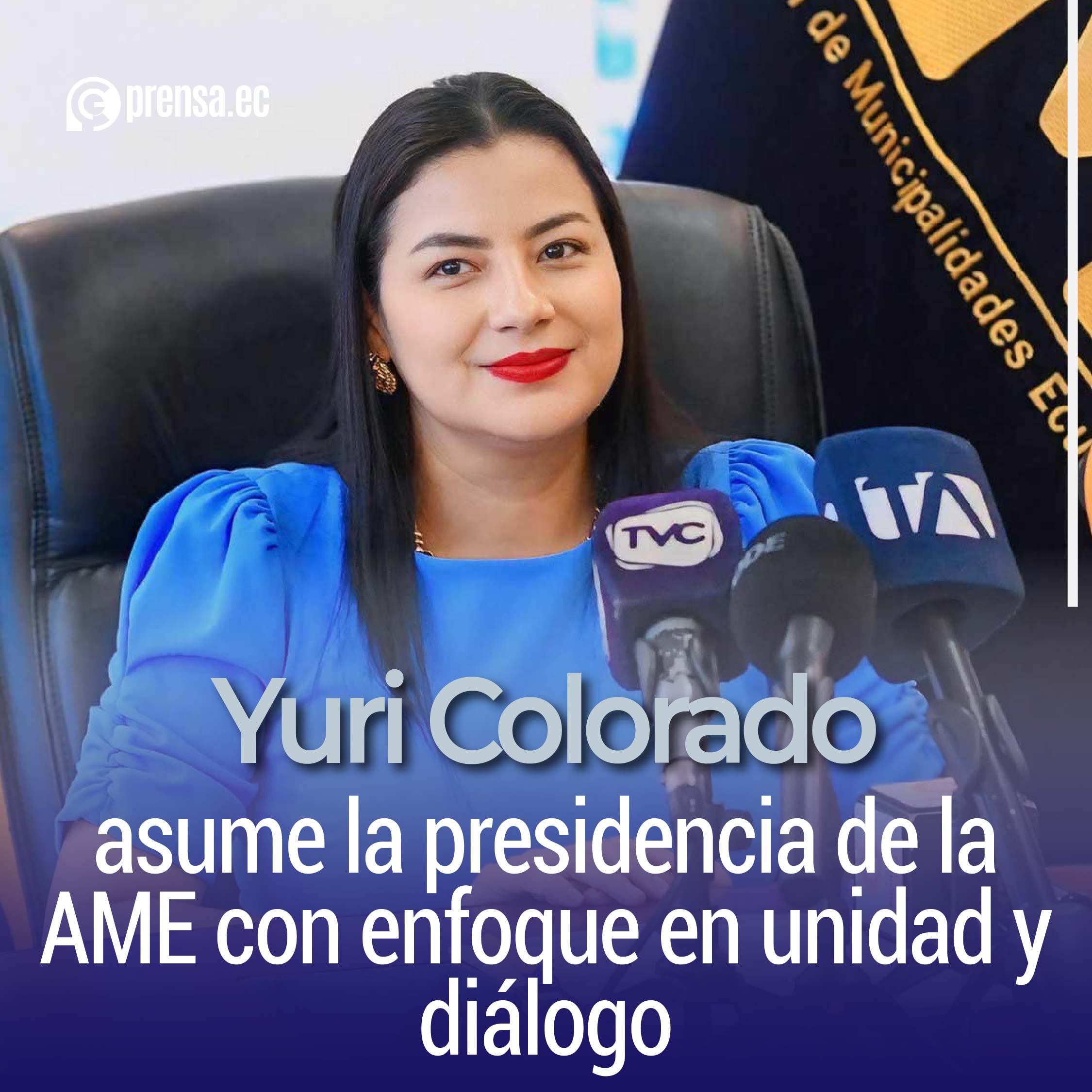 Yuri Colorado asume la presidencia de la AME con enfoque en unidad y diálogo