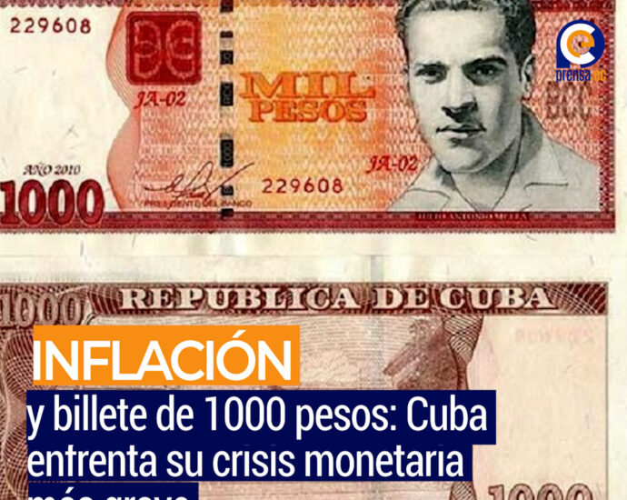 Cuba emite billete de 1000 pesos en medio de crisis inflacionaria