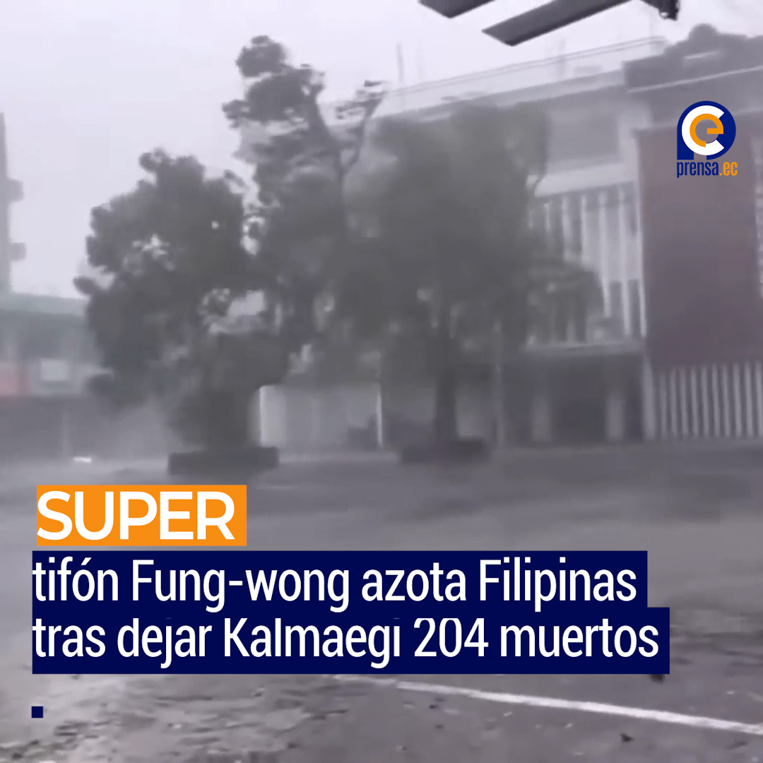 Filipinas evacúa a más de 100.000 personas ante embate del súper tifón Fung-wong