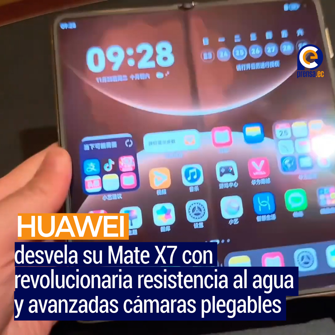 Huawei lanza el innovador Mate X7 con resistencia IP59 y avanzado sistema de cámaras