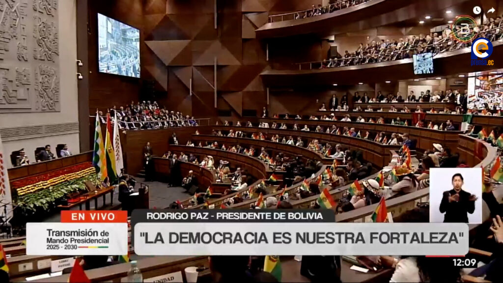 Rodrigo Paz asume la presidencia de Bolivia con un llamado a la unidad y la reforma del Estado