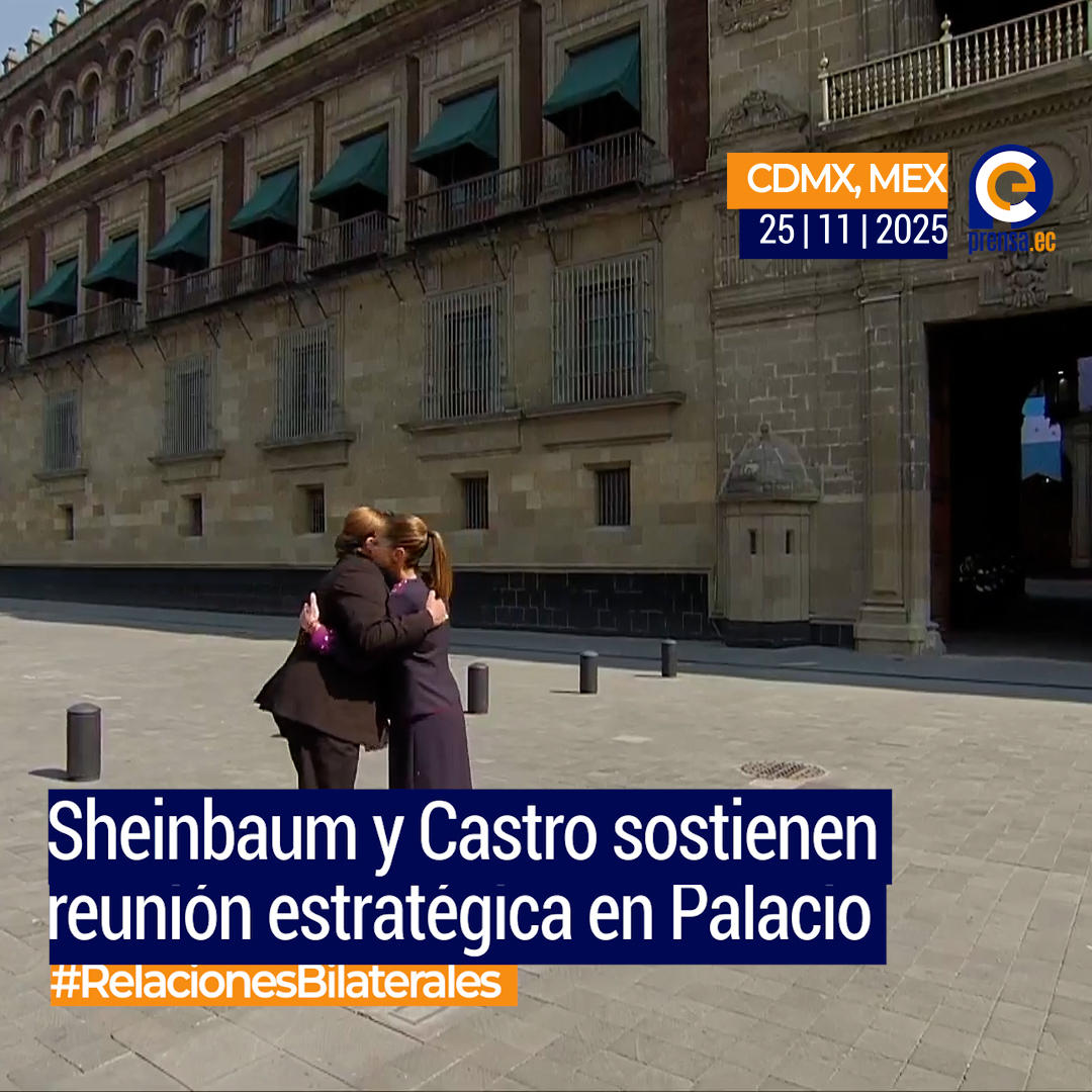 Sheinbaum recibe a presidenta hondureña Xiomara Castro en Palacio Nacional