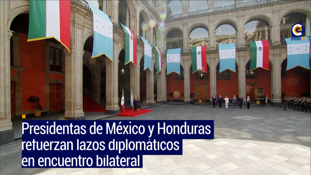 Sheinbaum recibe a presidenta hondureña Xiomara Castro en Palacio Nacional