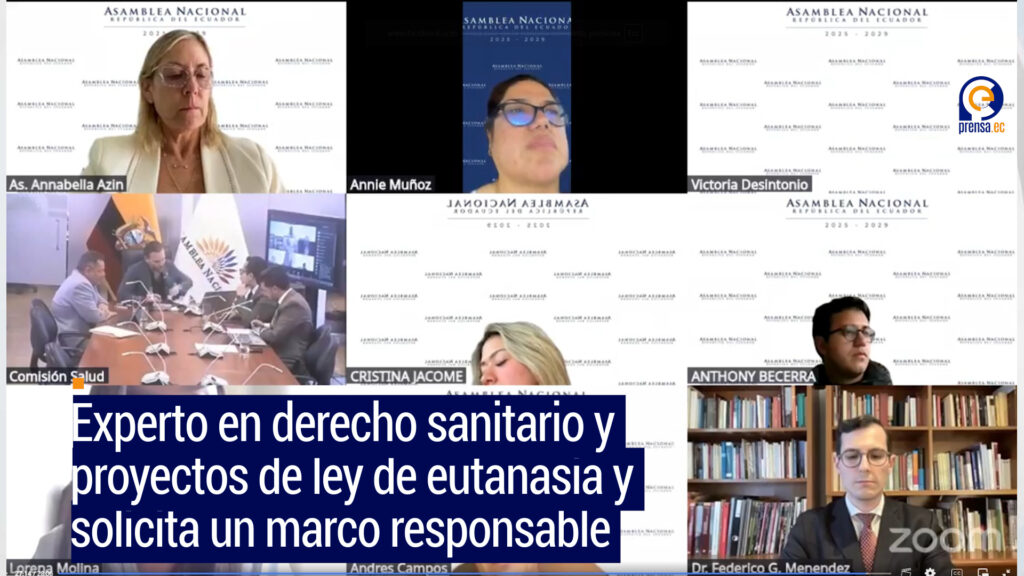 Experto en derecho sanitario y bioética, alerta sobre fallas en proyectos de ley de eutanasia y solicita un marco responsable y seguro 