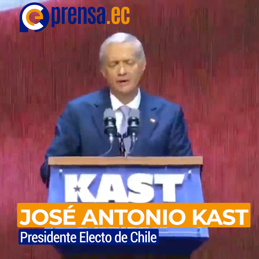 José Antonio Kast promete unidad y orden en primer discurso como presidente electo de Chile