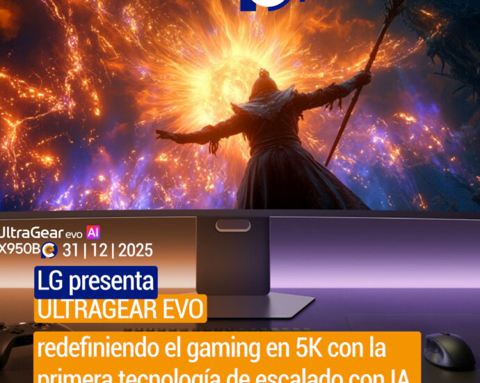 LG presenta ULTRAGEAR EVO, redefiniendo el gaming en 5K con la primera tecnología de escalado con IA del mundo 