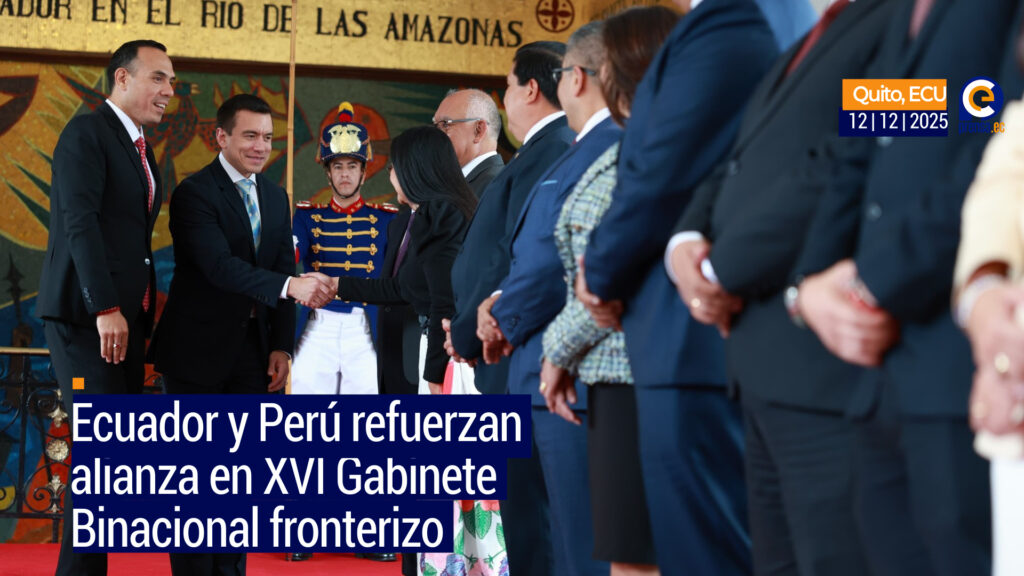Noboa y Jerí inauguran XVI Gabinete Binacional Ecuador-Perú en Quito