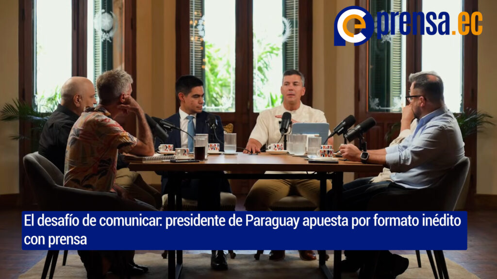 Santiago Peña dialoga con periodistas en formato inédito de transparencia