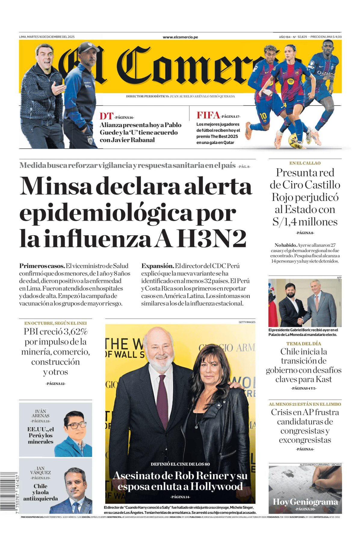 Influenza H3N2 alerta a Sudamérica en cierre de 2025
