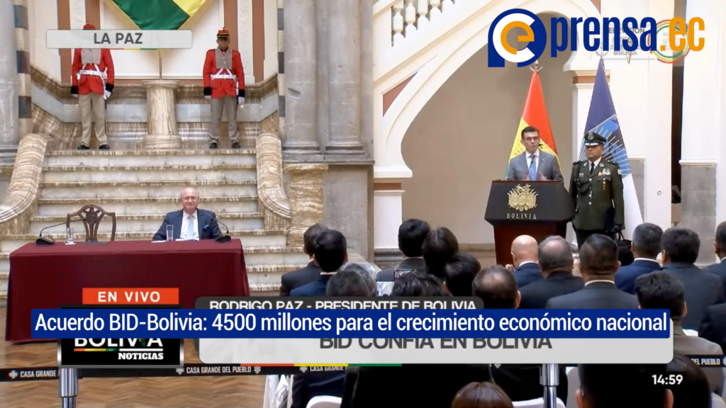 BID anuncia inversión histórica de 4500 millones de dólares para Bolivia