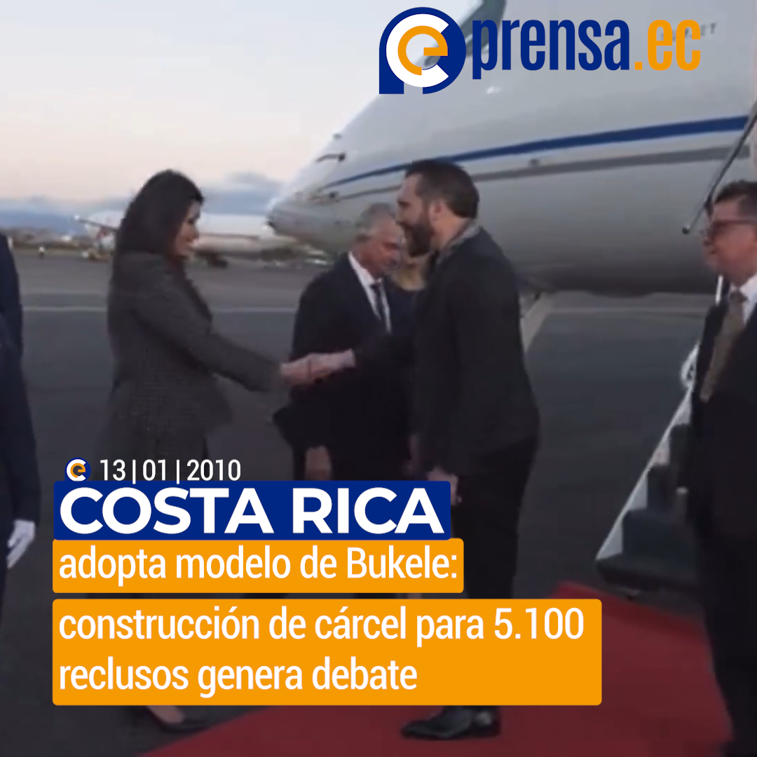 Bukele llega a Costa Rica para construir cárcel de máxima seguridad