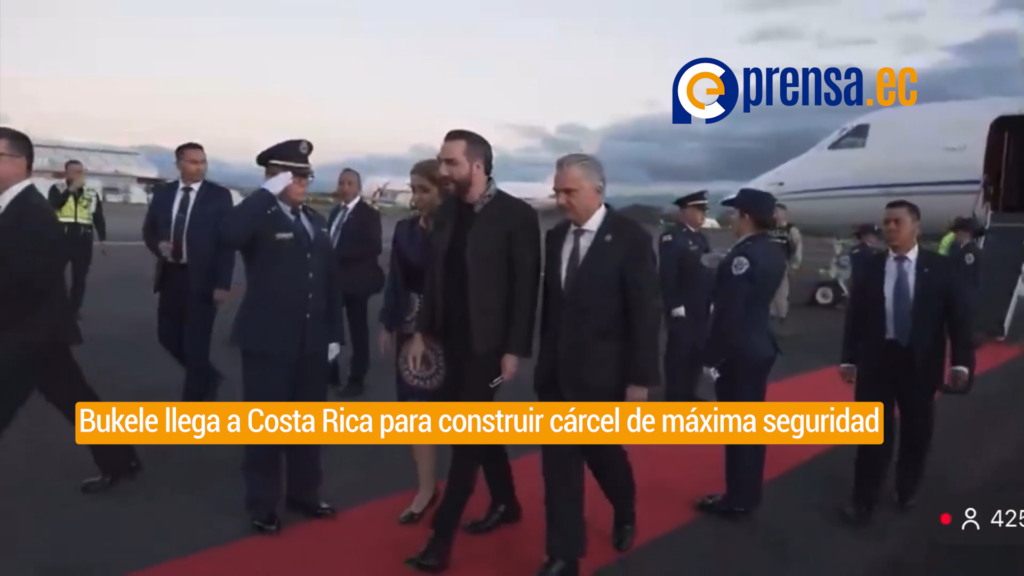 Bukele llega a Costa Rica para construir cárcel de máxima seguridad