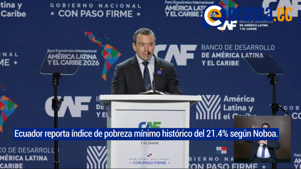 Daniel Noboa destaca reducción histórica de la pobreza en Foro Económico regional