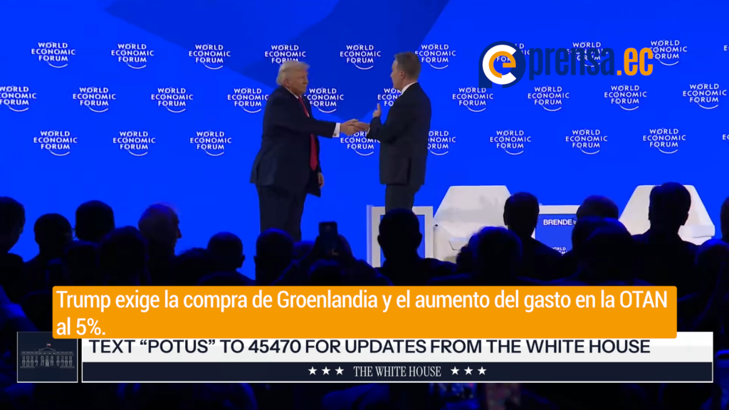 Donald Trump anuncia en Davos la búsqueda de la adquisición de Groenlandia
