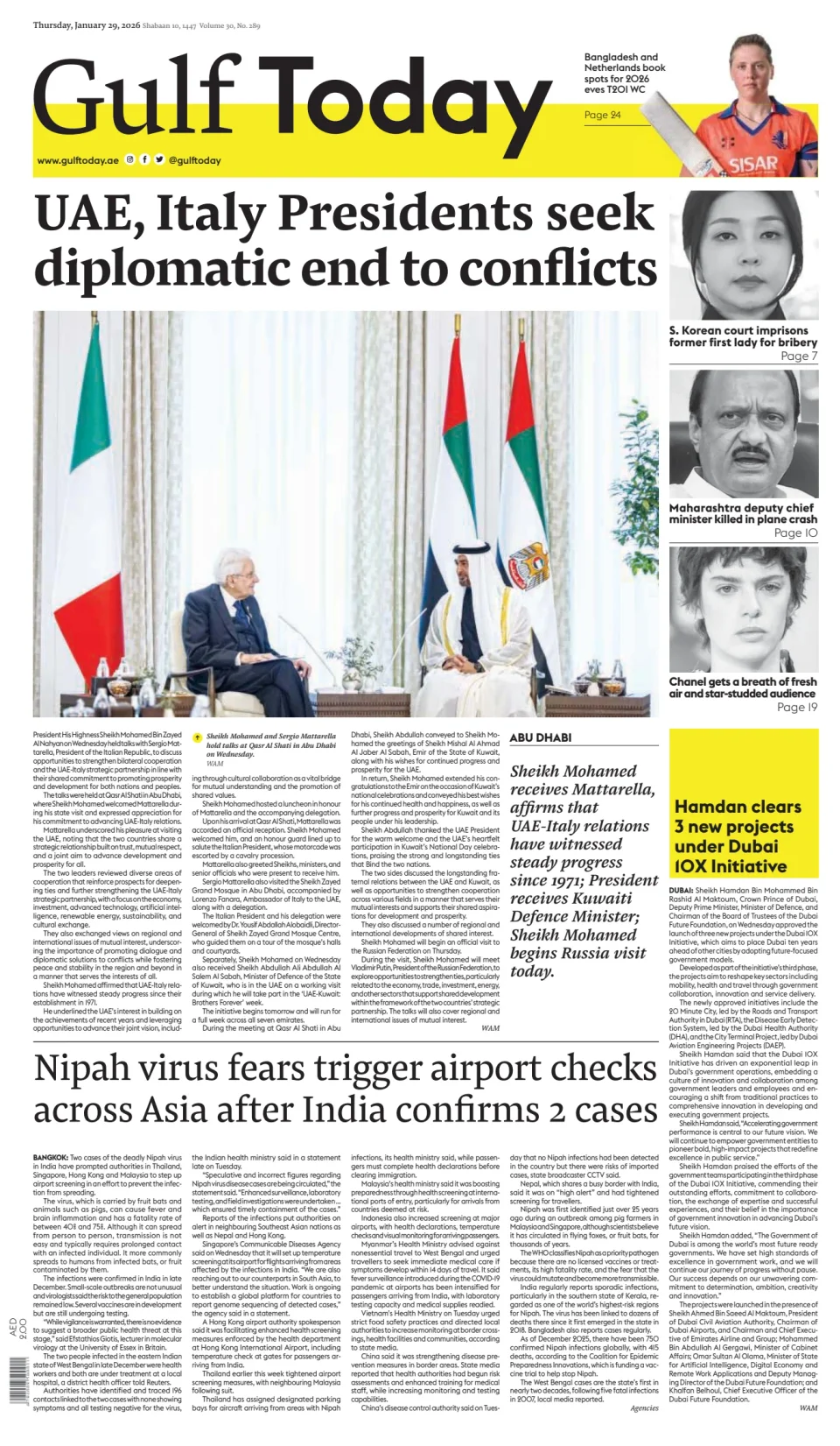Tensión nuclear y diplomacia marcan la agenda internacional en Emiratos Árabes