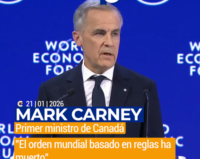 Mark Carney advierte en Davos que el orden mundial liderado por EE. UU. colapsó