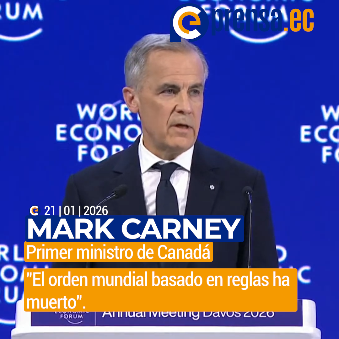Mark Carney advierte en Davos que el orden mundial liderado por EE. UU. colapsó