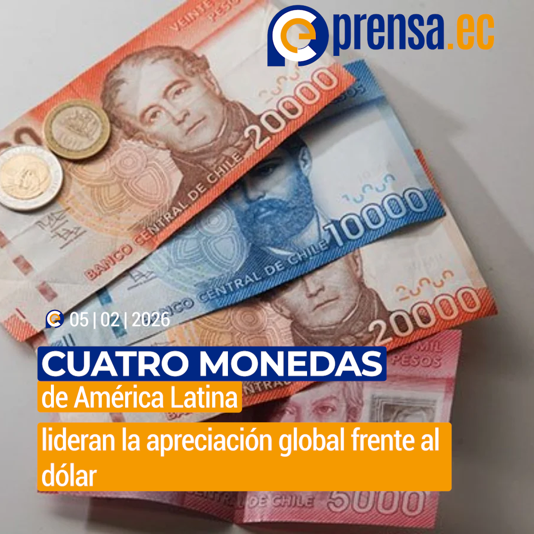 Cuatro monedas de América Latina lideran la apreciación global frente al dólar