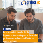 La universidad Espíritu Santo (UEES) impulsa la formación para el desarrollo profesional con becas del 100% en cursos virtuales