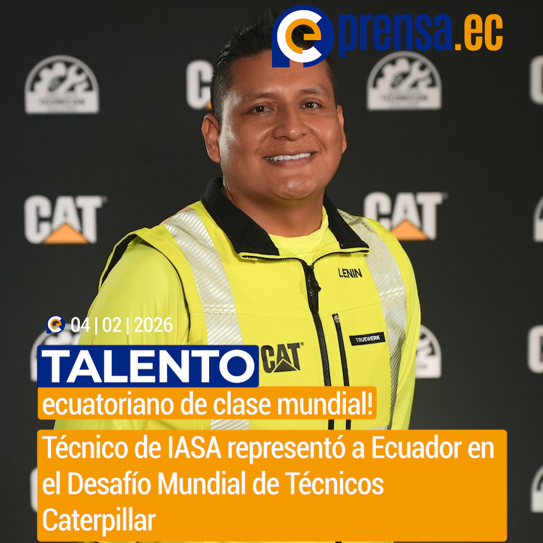 ¡Talento ecuatoriano de clase mundial! Técnico de IASA representó a Ecuador en el Desafío Mundial de Técnicos Caterpillar