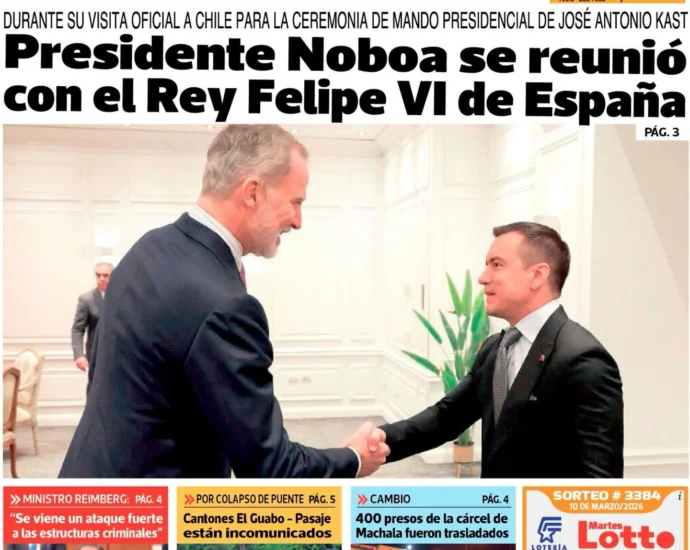 Agenda presidencial en Chile y crisis climática marcan la jornada en Ecuador